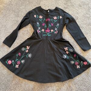 Tea brand cotton twirl dress with florals size 8 kids